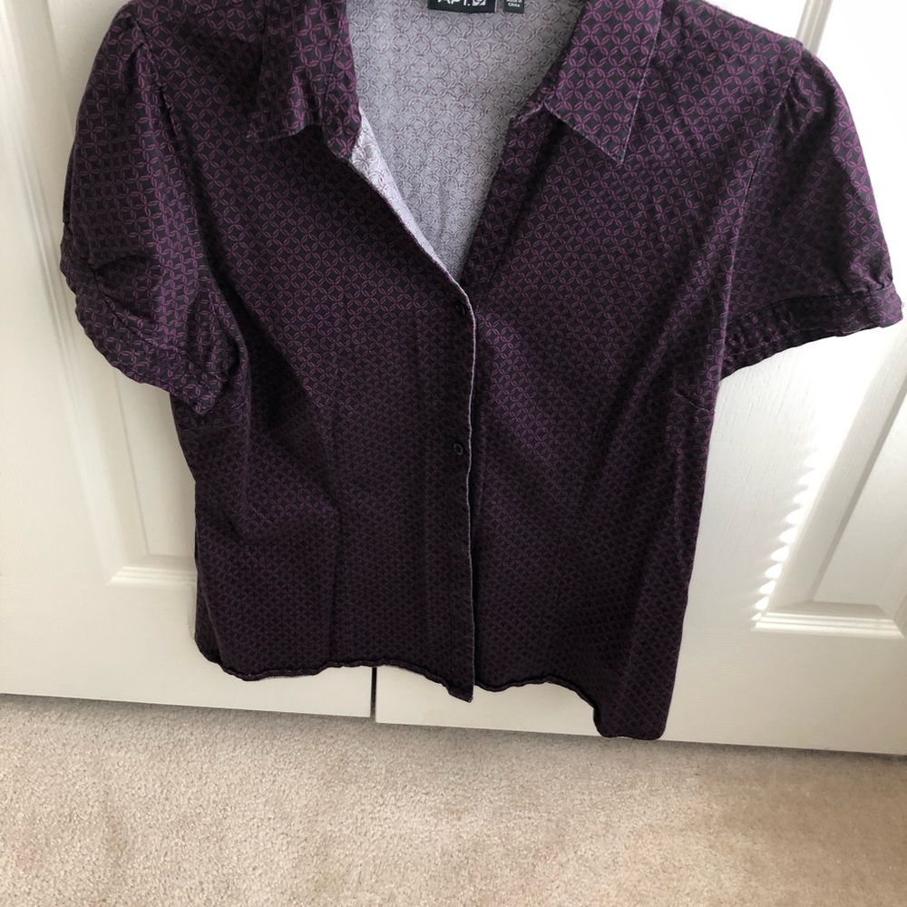 Short sleeves printed blouse